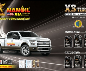 NANOIL USA TURBO ĐỘNG CƠ XĂNG & DIESEL X3 SF/CF 10W-50 5L