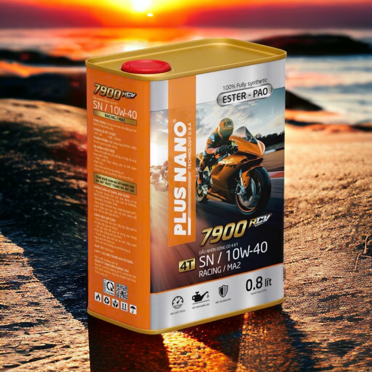 PLUS NANO ESTER & PAO SN RACING 10W-40 0.8L