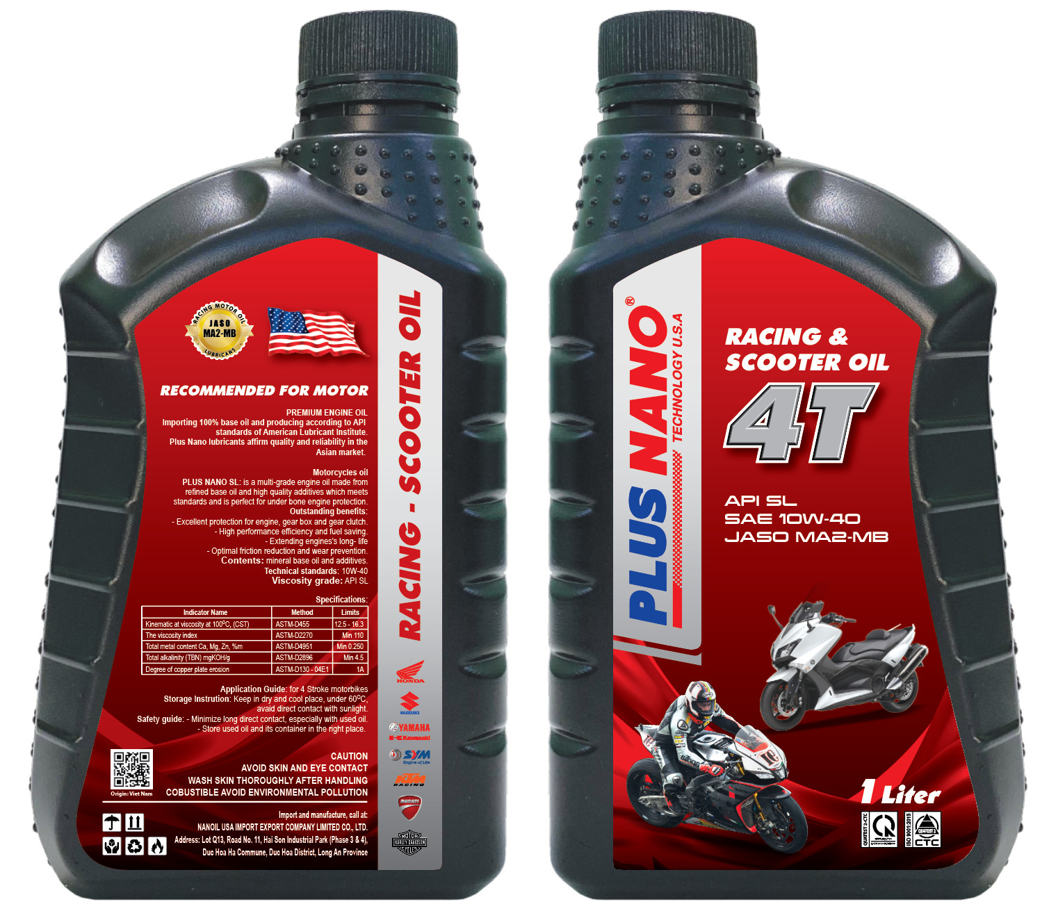 PLUS NANO 4T SL  RACING & SCOOTER  10W-40 1L