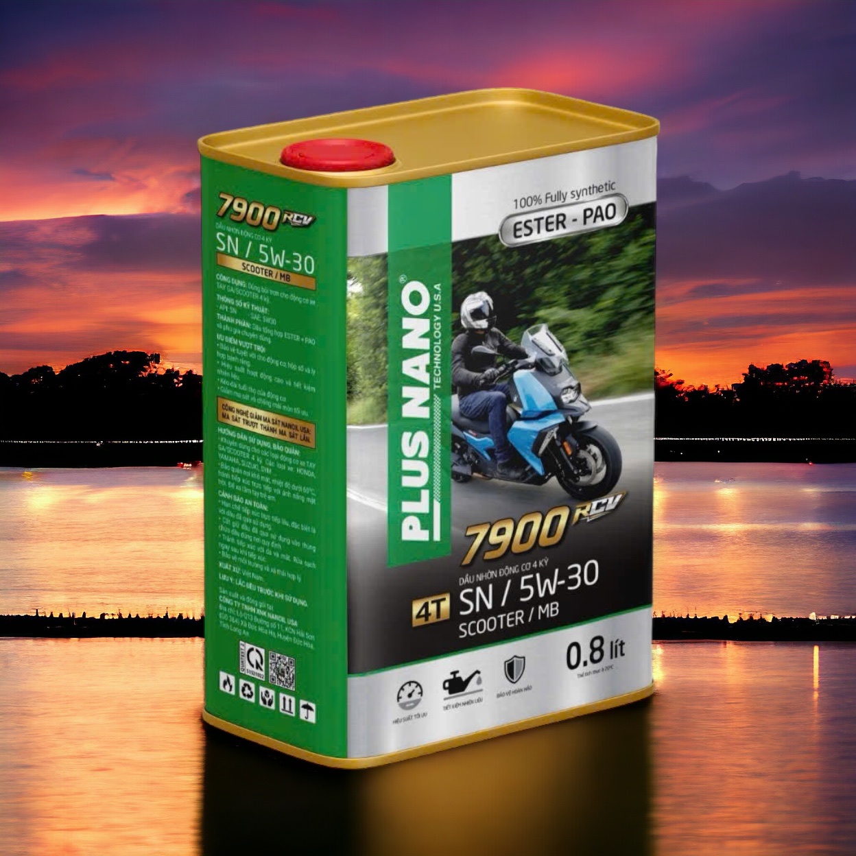 PLUS NANO ESTER & PAO SN SCOOTER 5W-30 0.8L